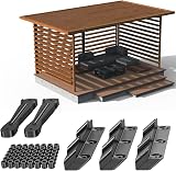 Louvers for Pergola Deck Sunblind System, Adjustable Louver Bracket Kit with 304 Stainless Steel Hardware for Bahama Shutters, Privacy Fence, DIY Wood Slat Shade Roof - 1