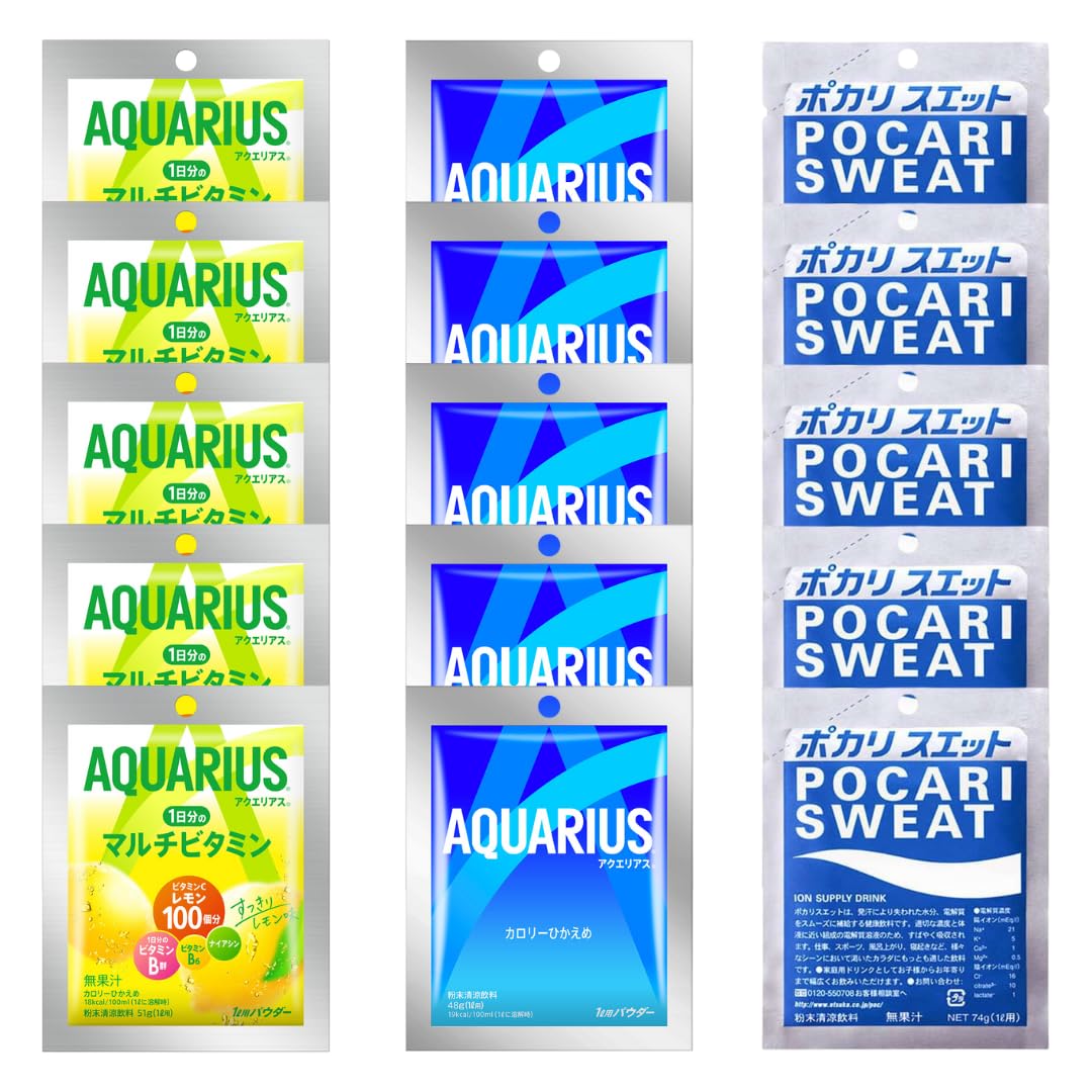 Amazon.co.jp: Aquarius Pocari Sweat Comparison Set, Lemon, Powder