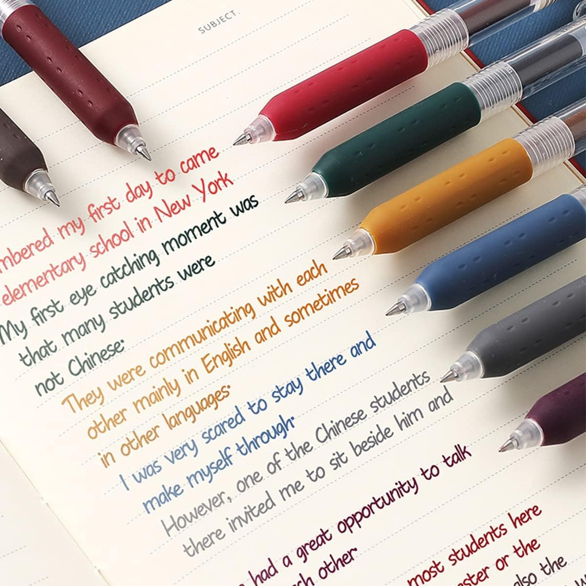 Perriuox 0.5mm Bible Journal Pens No Bleed Through, Journaling, Adult Coloring 8 Color Fine Tip Markers for Bible Study, Bullet Journaling, Drawing，Quick Dry Art Supplies (8 retro colors)