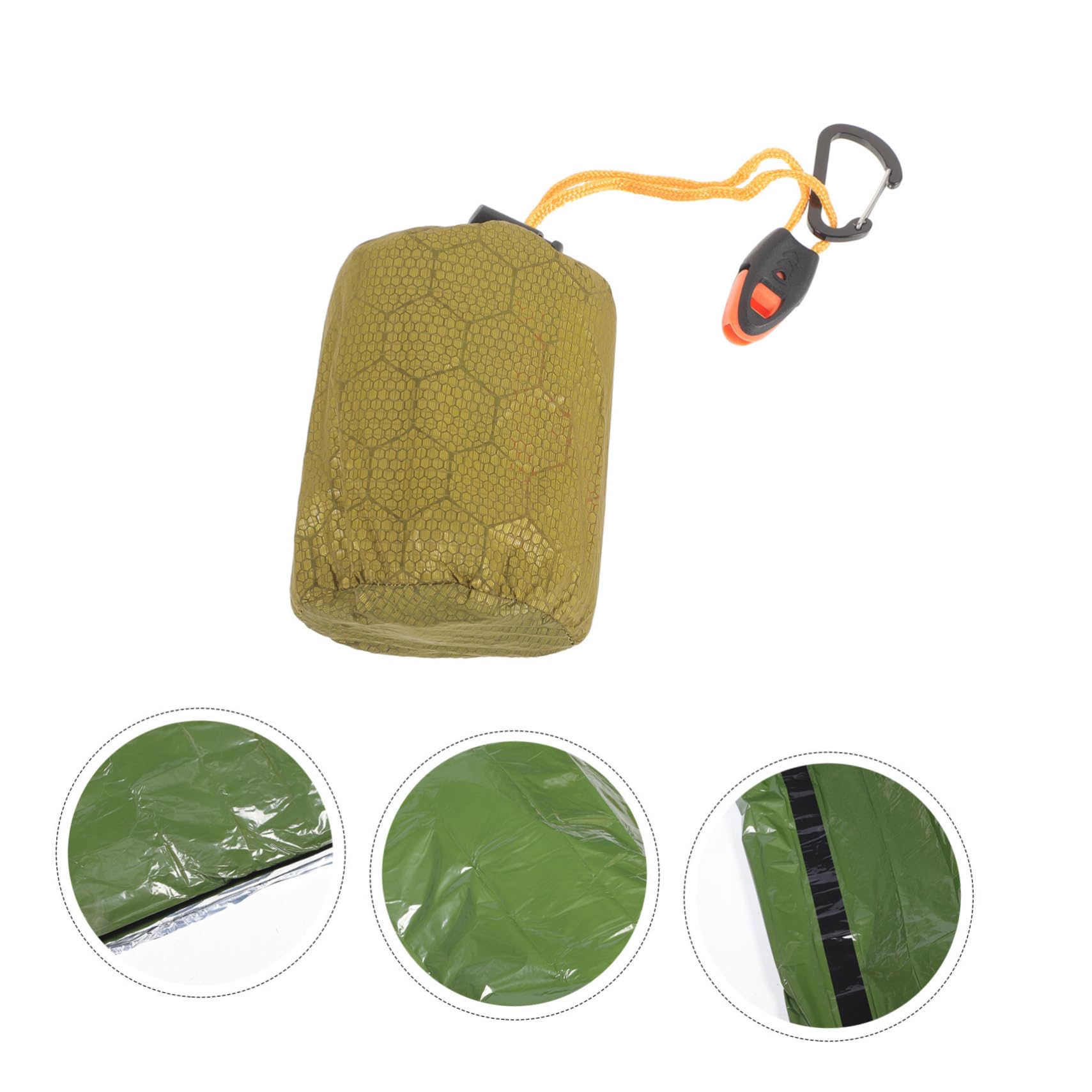 Abaodam Notfall Schlafsack Aluminiumfolie mit Tragetasche Wasserdichter und Winddichter Schlafsack für Outdoor Camping und Notfälle und Tragbar für Erwachsene Notfalldecke