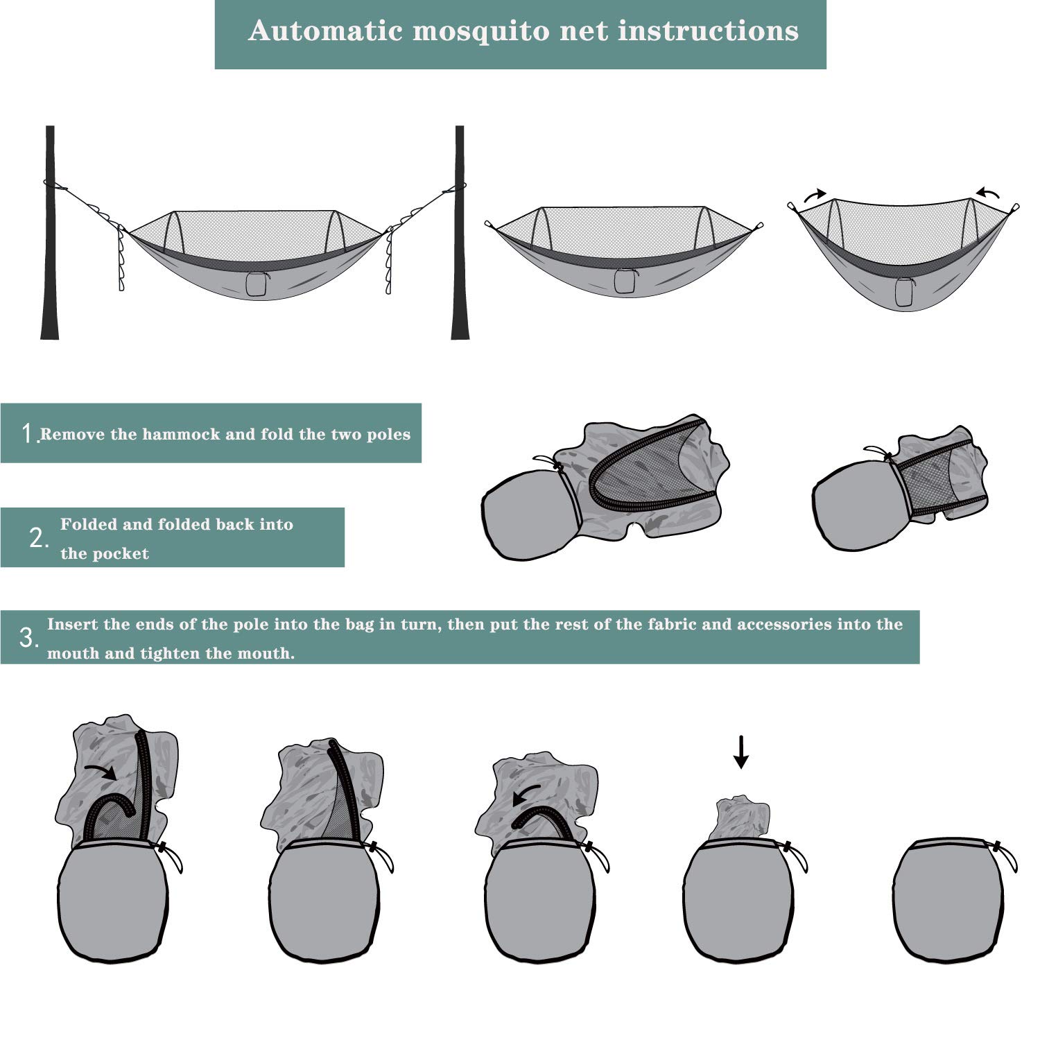 Hamac de Camping avec moustiquaire, Pop-up léger, Portable, Double Parachute, hamac de Couchage pour extérieur, randonnée, Voyage, F