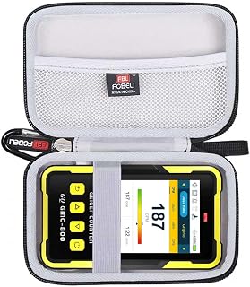 FBLFOBELI Hard Case for GQ GMC-800/GMC-320S/GMC-300S/GMC-300E/GMC-600 PRO/FNIRSI GC-01 Geiger Counter Nuclear Radiation Detector Monitor Meter (Black+Grey)