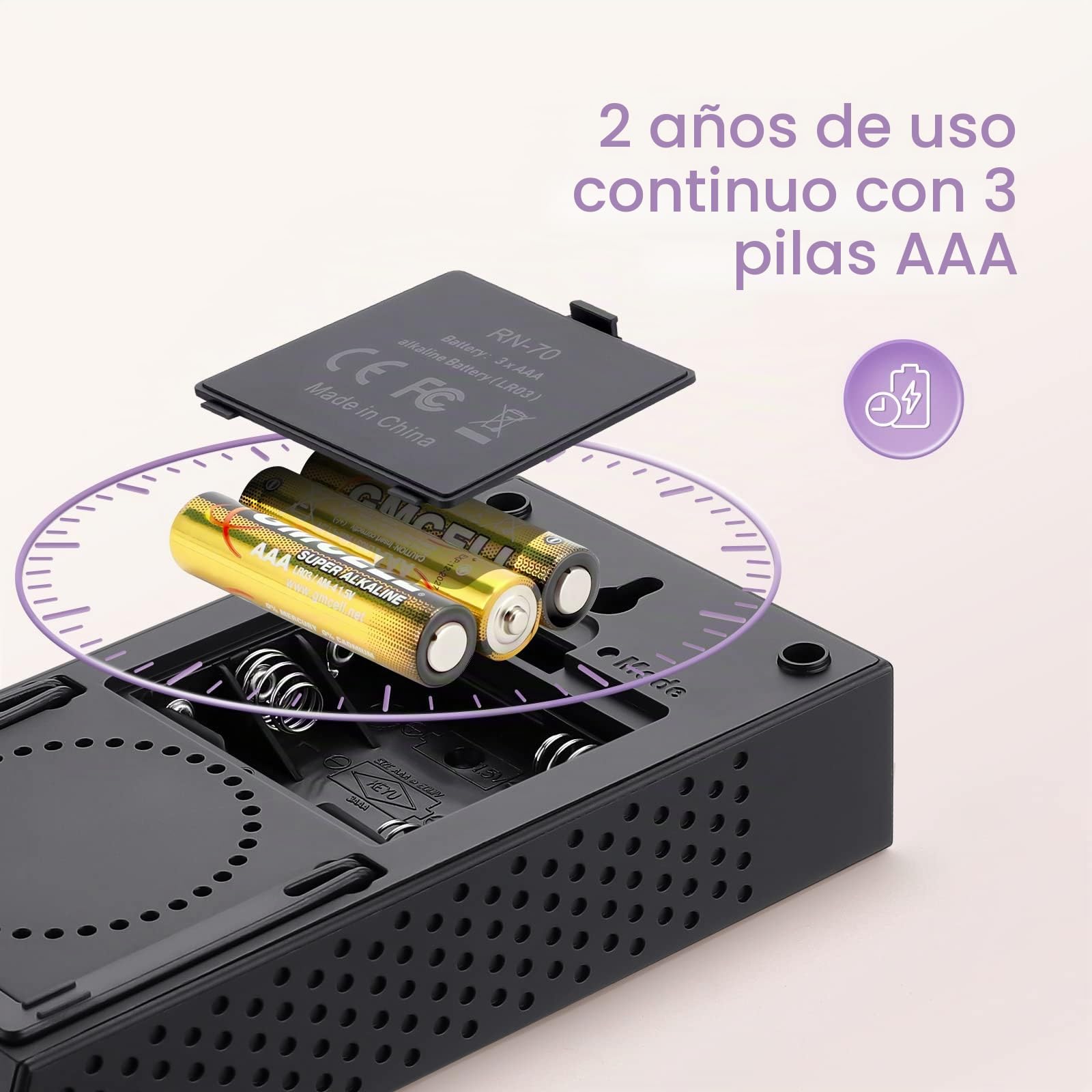 Inkbird Medidor Radon,Detector de Radon Portatile Monitoreo Continuo a Corto y Largo Plazo,Alerta de Pila Baja,Versión EU-Bq/m³,Detector de Gas Radón para Casa, Oficina, Garaje