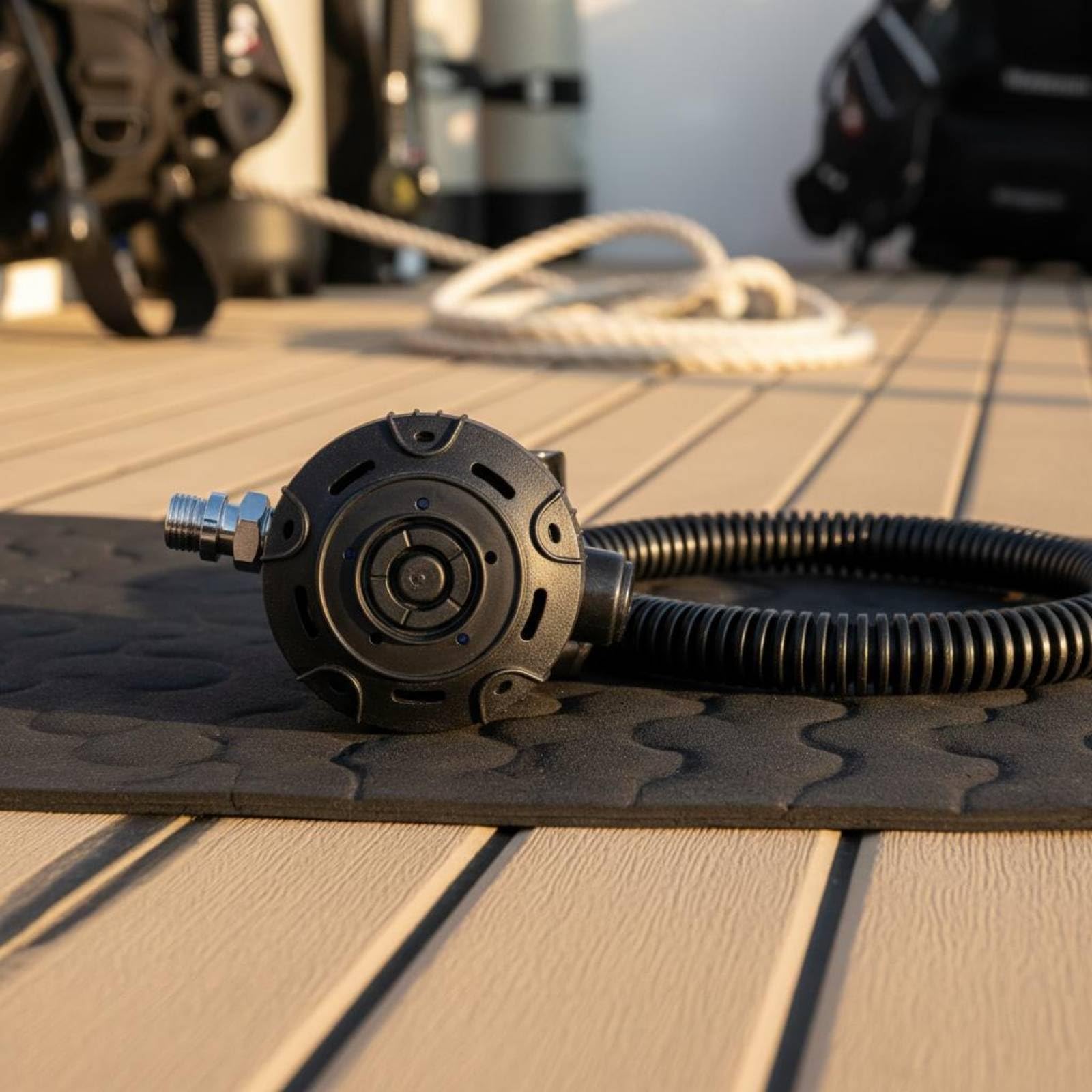 Erogatore Subacqueo Regolatore Immersione Scuba Convertitore Respirazione Compatto con Foro Respirazione Dedicato Profilo Aerodinamico E Copertura