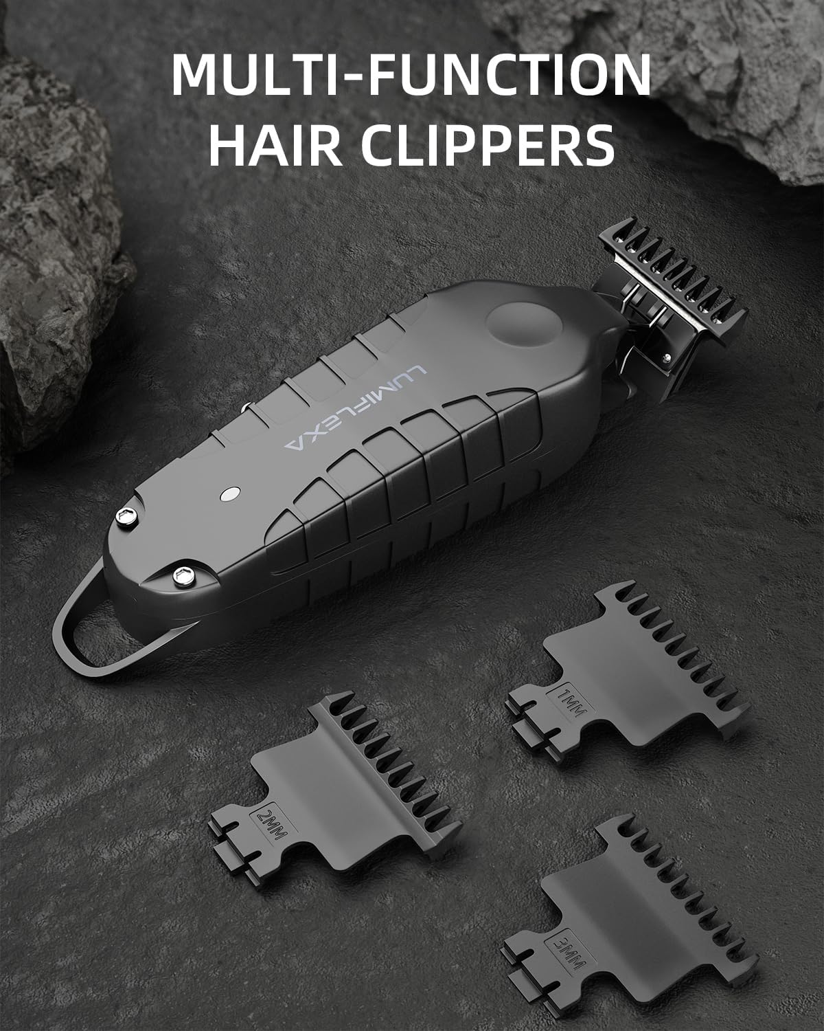 Professional Hair/Beard Trimmer for Men, USB-C Rechargeable Hair Trimmer for Men with Stainless Steel Blades, Zero Gapped Hair Clippers for Barber, Cordless Rechargeable Hair Clippers - Image 6