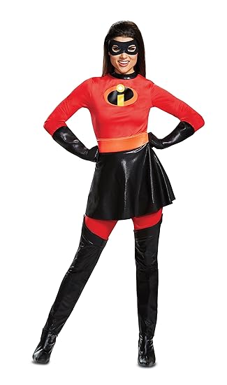 Disguise Women's Mrs. Incredible Skirted Deluxe Adult Costume