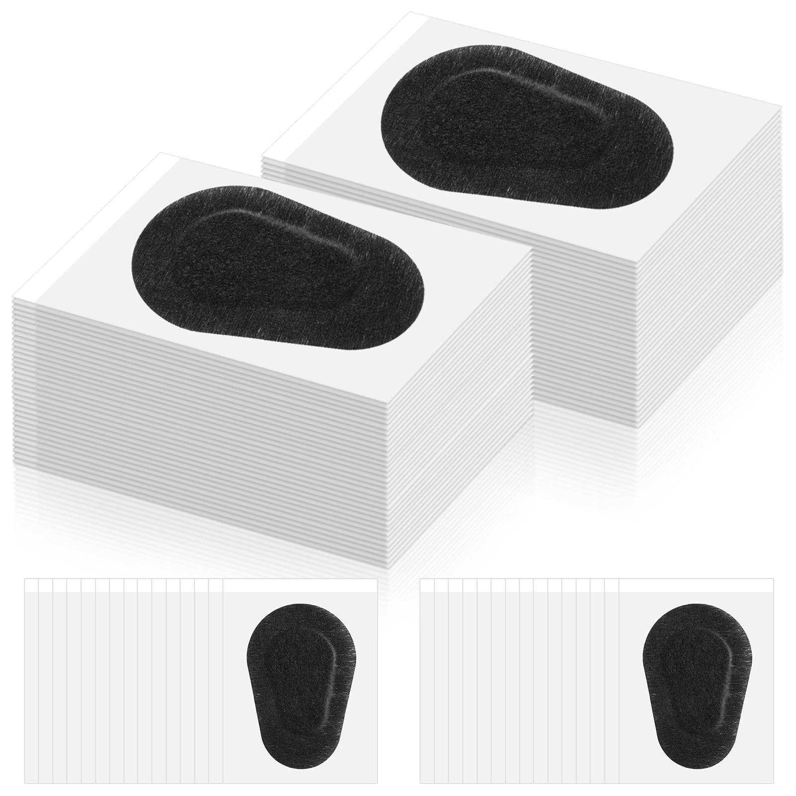 80 Pcs Adhesive Eye Patches, Disposable Eye Pads for Adults Latex Free Adhesive Bandages(3.3 x 2.3 Inch,Black)