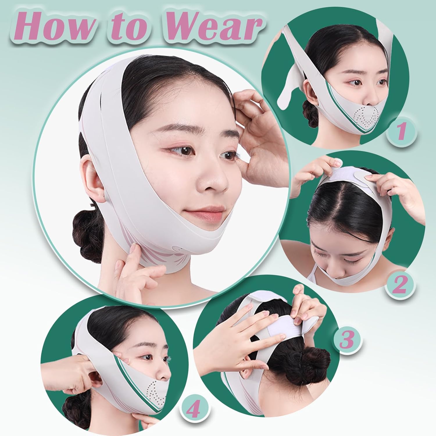 Reusable V-Line Mask for Women, Chin Strap for Sleeping, Soft and Comfortable Chin Strap - Image 6