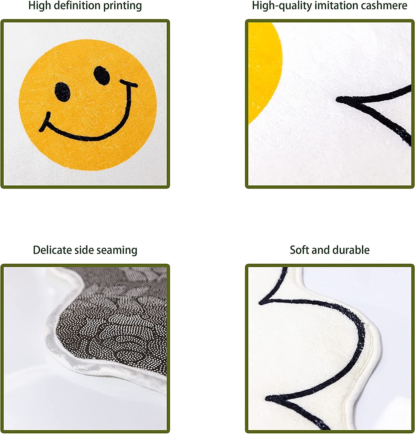 Sunrain Zonnebloem Tapijt Smiley Gezicht Tapijt Cute Cartoon Badmat Badkamer Decor Wandtapijt Muur Decor Waterabsorptie Anti Slip Tapijt Super Zacht Huis Indoor