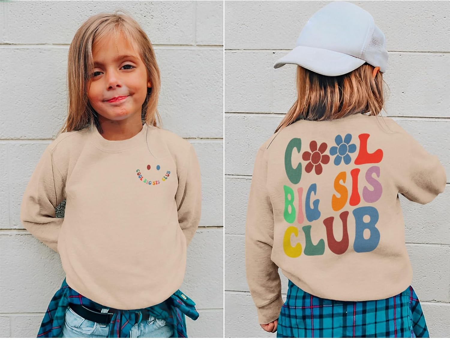 Big Sister Sweatshirt for Toddler Baby Girls - Cool Sis Club Long Sleeve Outfit Shirt for Announcement - Image 3