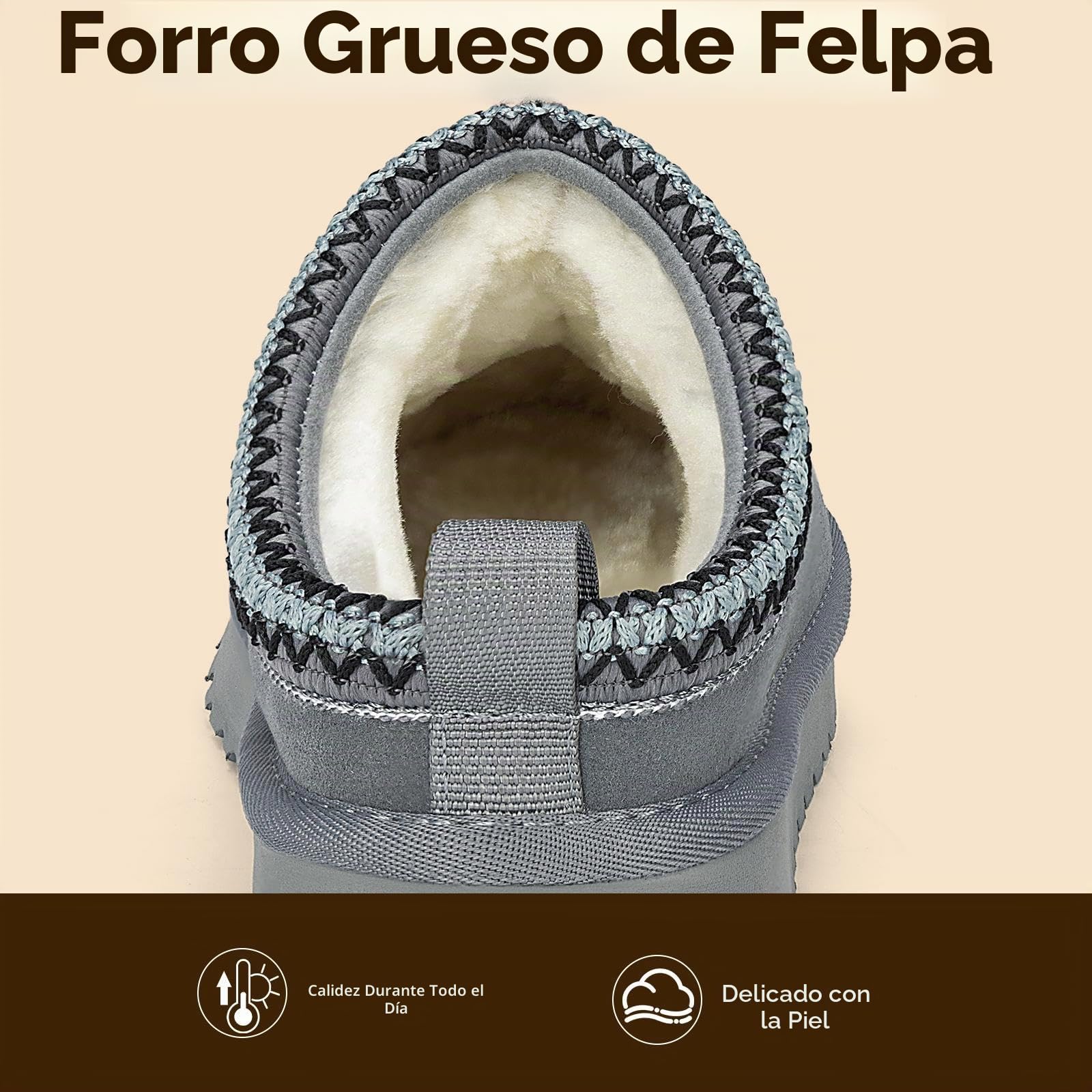 Mishansha Zapatillas Casa Mujer Invierno | Pantuflas de Peluche, Cálido, Antideslizantes