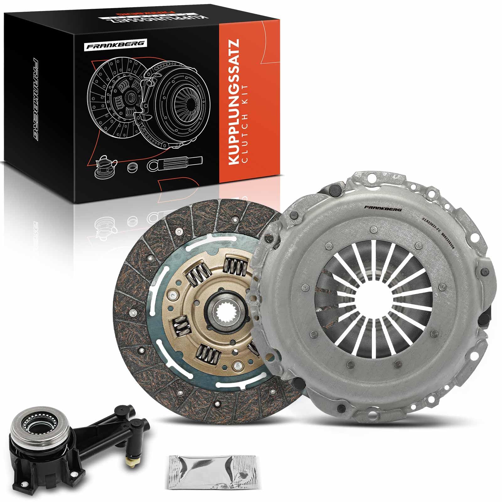 Frankberg Kit de embrague con cojinete de desembrague central 1327860 | Compatible con: Torneo Focus II DA DS FFS, Mondeo IV BA7, Focus II Saloon DB DH FCH, Focus II DA DP HCP, S40 II 544