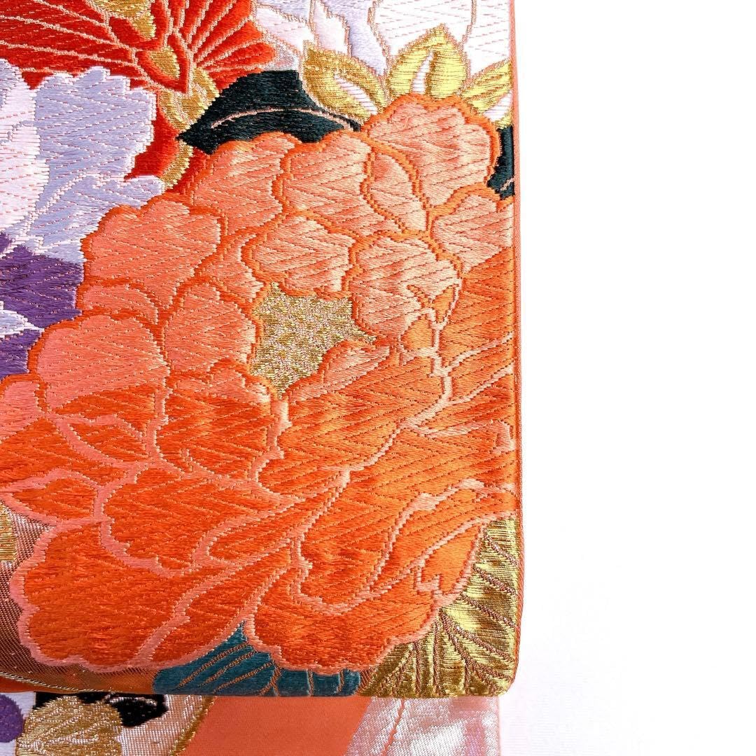 Amazon.co.jp: 振袖帯 袋帯 唐織 蝶 牡丹 菊花 梅花 金糸 銀糸 着物