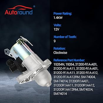 V*i様 nr1608 Amazon.com: Autoround 19264 Starter Motor Fit for 2012-2015