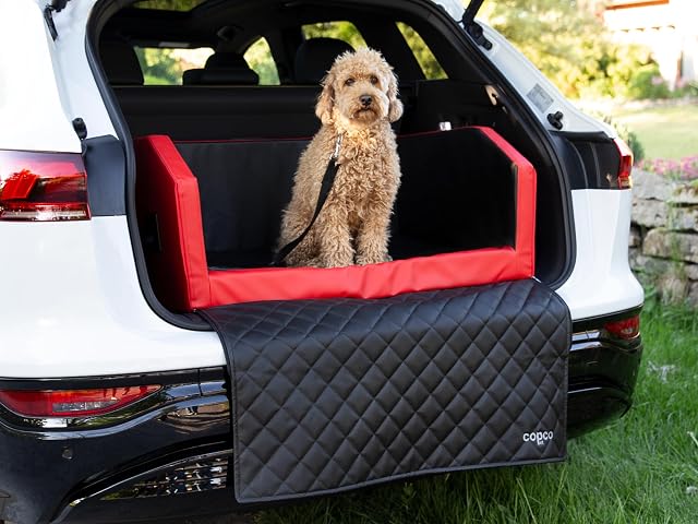 CopcoPet - Cama para perros Travel Bed para maletero de 110 x 90 x 38 cm, piel sintética