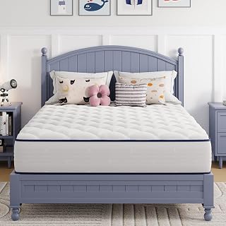 Avenco 6 Inch Twin Hybrid Mattress in a Box, Medium Soft Foam & Spring, Breathable CertiPUR-US Certified for Kids Guest Bed