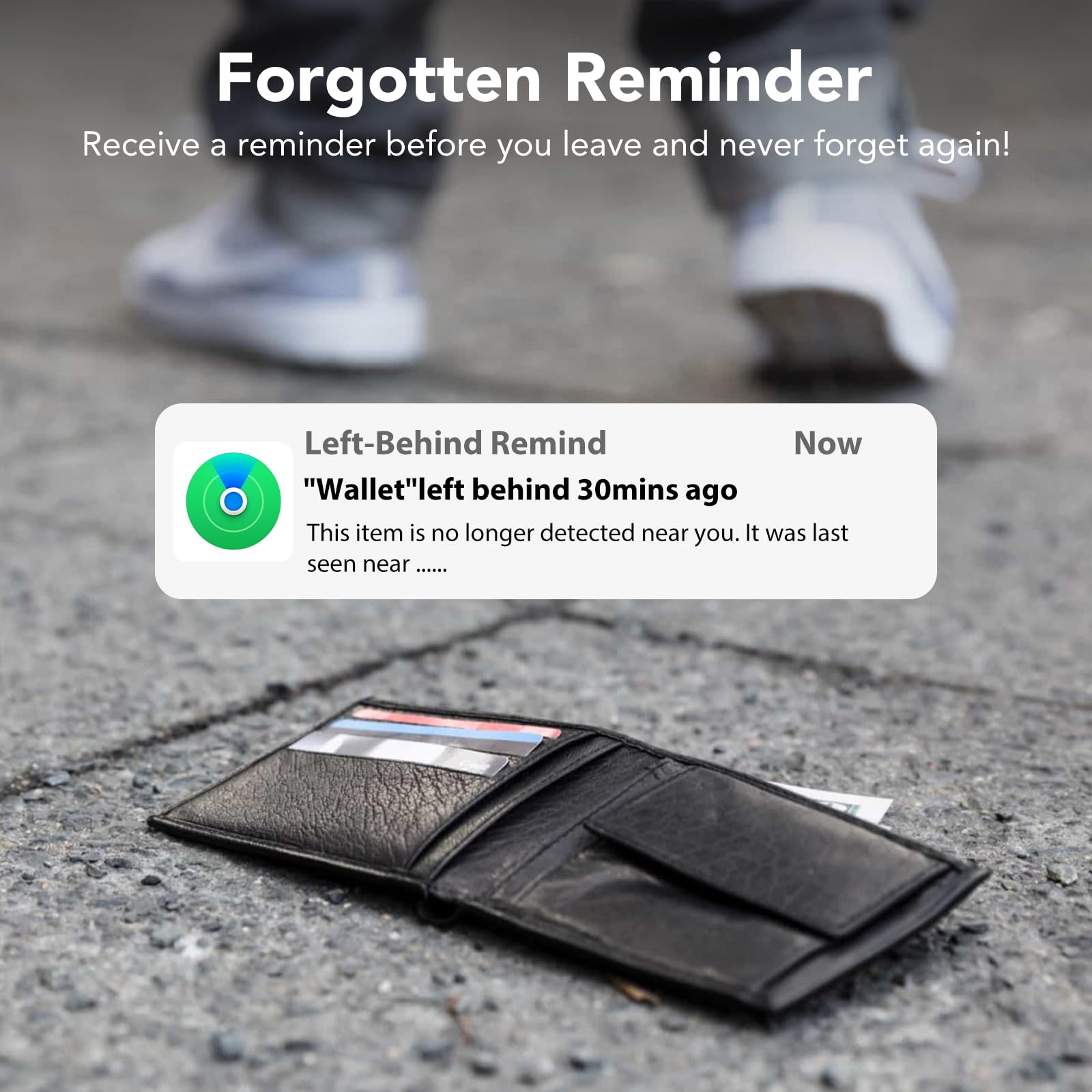 CASCHO Wallet Tracker Karte 2er Pack Ultradünn, Air Smart Tag Geldbörsenfinder Card Kompatibel mit Apple Wo ist? App (nur iOS), Wasserdicht Item Finder für Koffer/Geldbörsen/Schlüssel, Schwarz