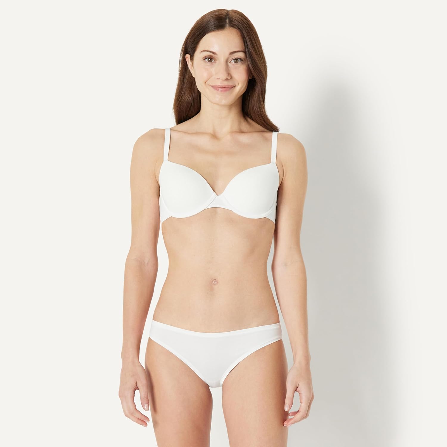 Amazon Essentials Women's Peached Microfiber Lined Demi Bra, Pack of 2 - Image 5