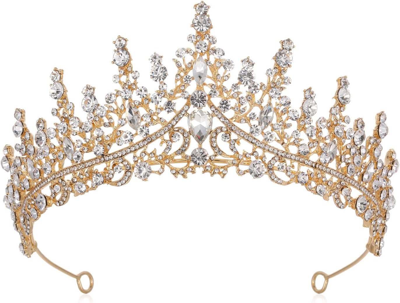 Wambere Bruiloft Bruid Kristal Tiara Strass Meisjes Haar Kroon Prinses Hoofdband Kroon Haarsieraad voor Bruiloft Verloving Verjaardag Feest
