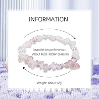 Vista 17 de Natural Gemstone Bracelets, Natural Crystal Chip Bead Bracelet, Natural Gemstone Chakra Crystal Healing Stretch Bracelets, Jewelry Accessories