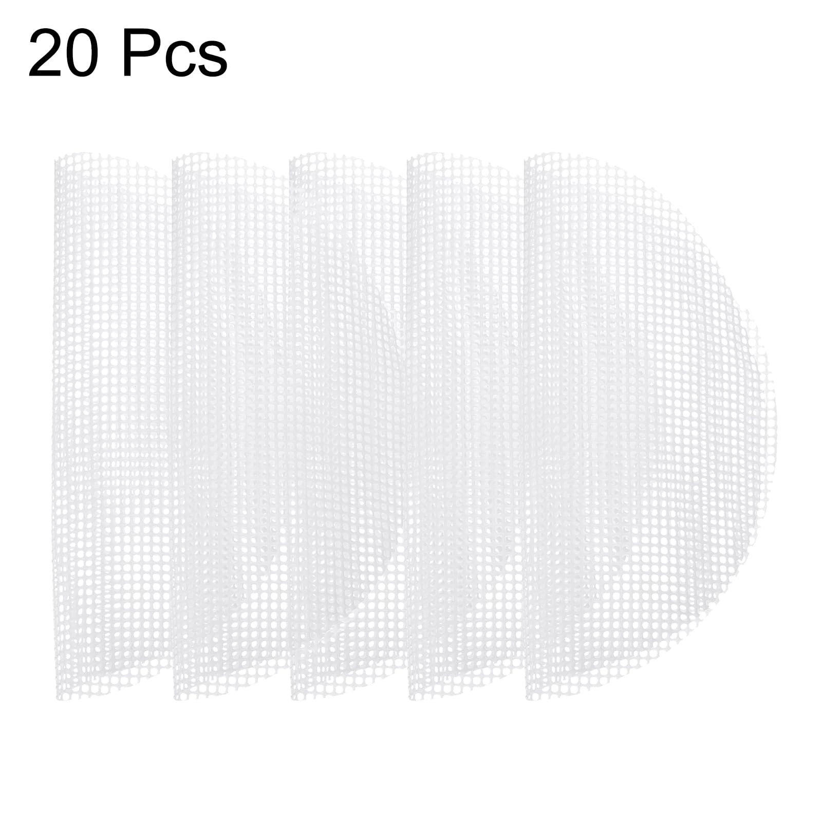 uxcell 20 Pcs 5.5 Inch Non-Stick Silicone Steamer Liners Mesh Mat, Reusable Round Steamer Mesh Pastry Dumplings Pad Mat, White - Image 3