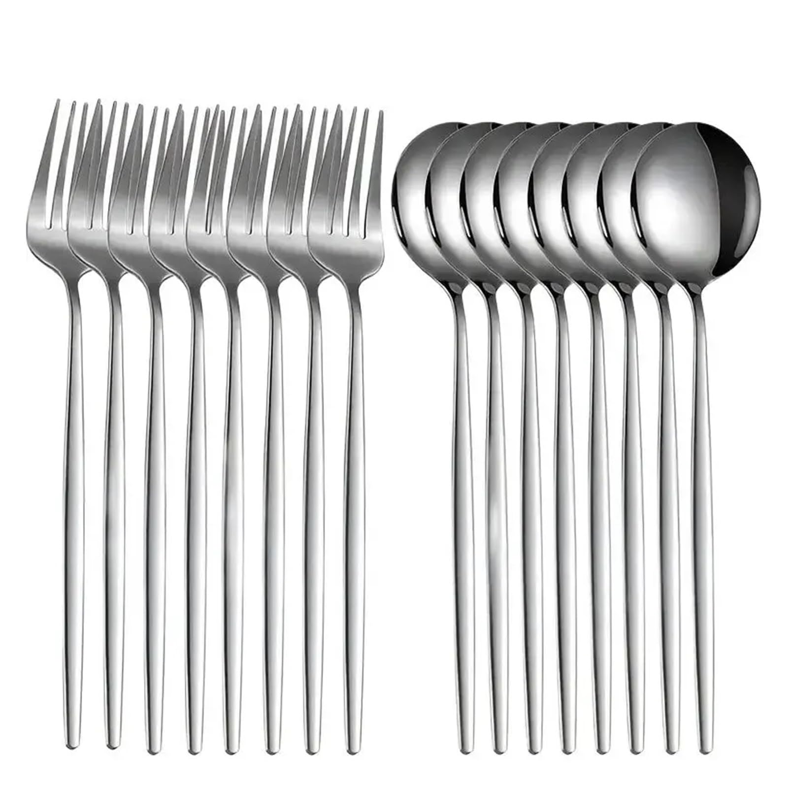 Juego de cubiertos de acero inoxidable de 16 piezas, apto para cocina, restaurante, fiesta
