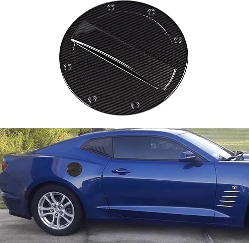 Miniatura 5 de MICROCK Tapa del tanque de gasolina cubierta de puerta de llenado de combustible para Chevrolet Camaro 2016 2017 2018 2019 2020 2021 2022 2023 2024,