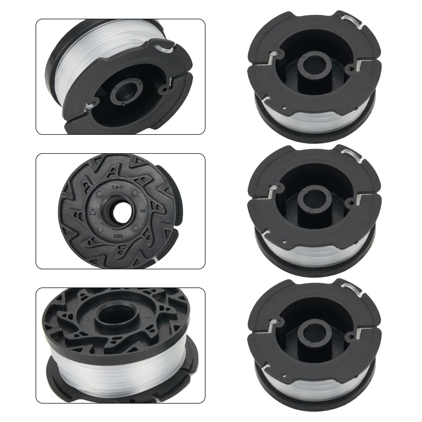 Fil de Bobine pour Coupe-Bordures, Lot de 3 bobines de Fil de Rechange for A6485 GL280 GL301 GL425 et Plus