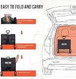 Overmont Folding Wagon – Dual brakes on the front wheels