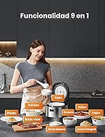 Vista 2 de COMFEE' Arrocera compacta 8 tazas cocidas/4 tazas sin cocinar, multicocción 9 en 1, máquina de arroz rápida, vapor, arroz integral, granos