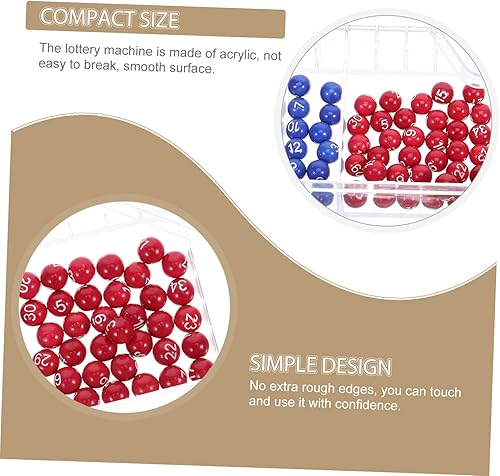Miniatura 3 de ERINGOGO 3 juegos de simulador de lotería bolas de bingo coloridas mini máquina de lotería bolas de bingo numeradas bolsas de fiesta rellenos de