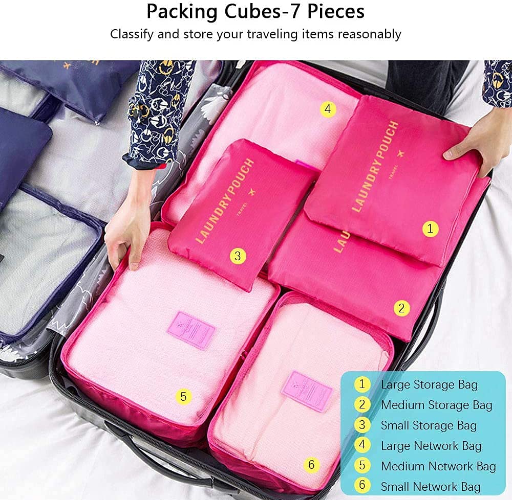 6Pcs/Set Travel Storage Bag-with Laundry Bags & Digital Pouch For