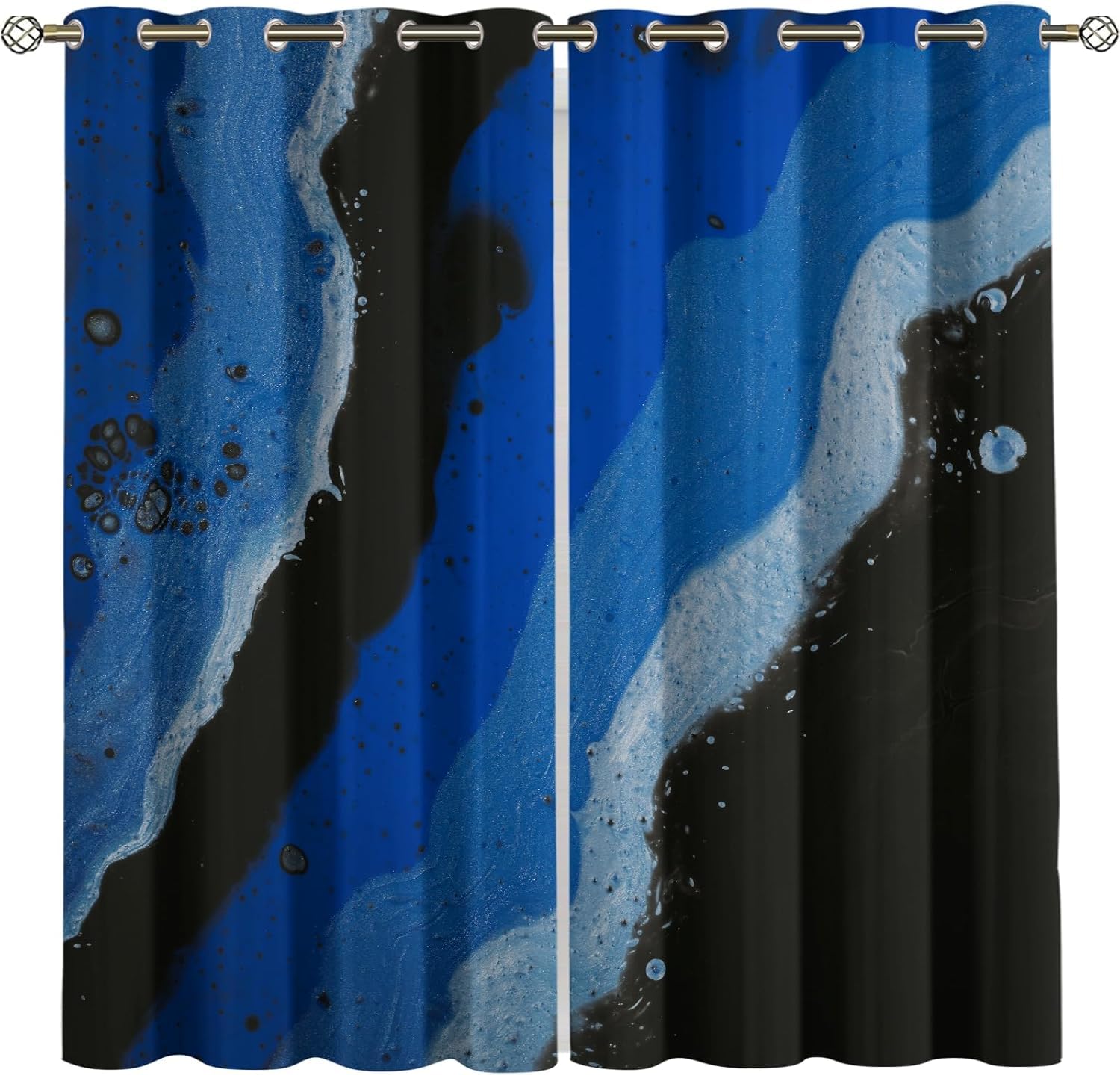 Rideau occultant thermique motif 3D abstrait pour chambre d'enfant
