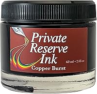 Vista 1 de Private Reserve Ink Copper Burst - Botella de tinta premium de 60ml (2.03 fl oz) para pluma estilográfica Cobre cálido con fórmula de secado