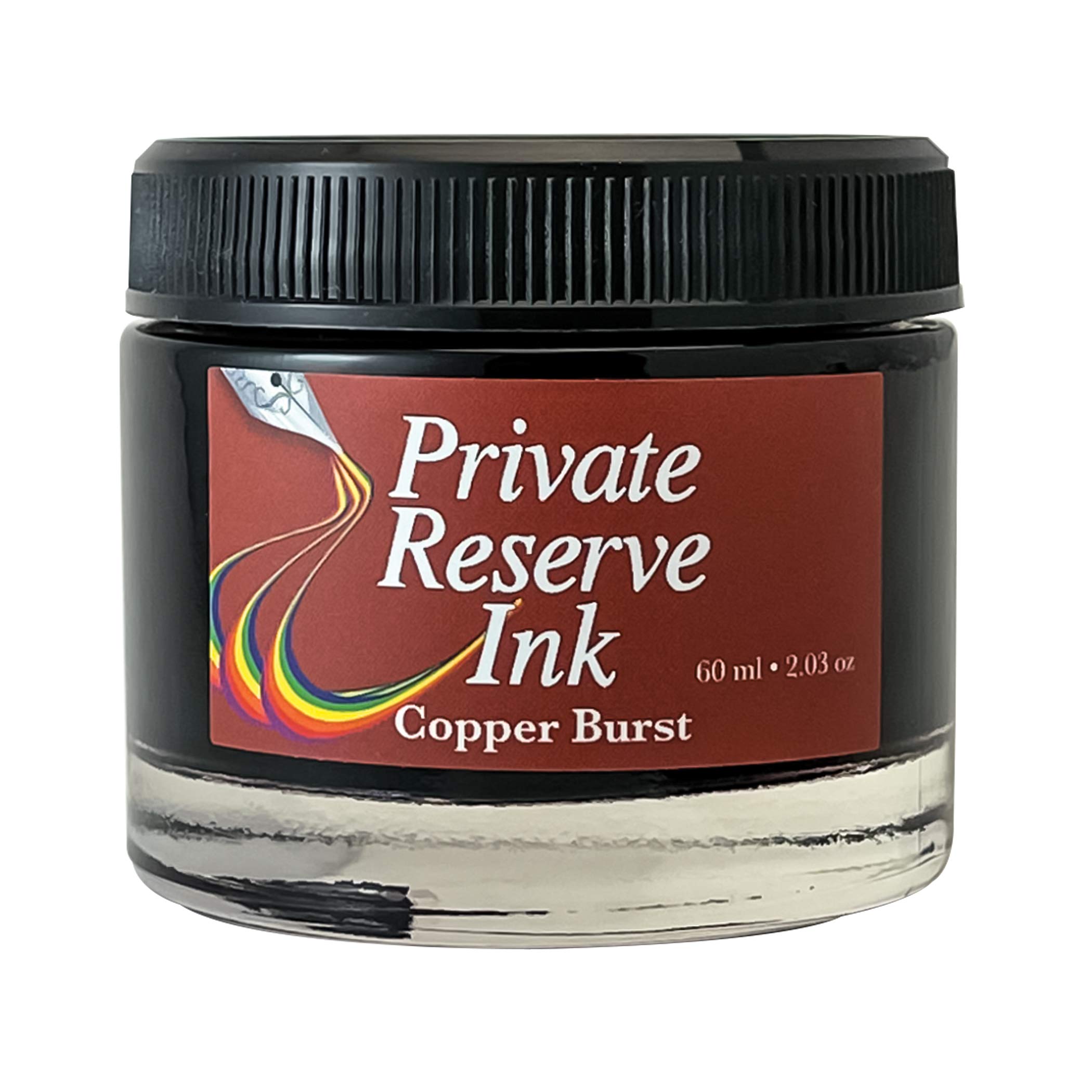 Private Reserve Ink Copper Burst – Premium 60ml Fountain Pen Ink Bottle | Warm Copper with Fast-Drying Formula | Archival Quality & pH-Balanced |