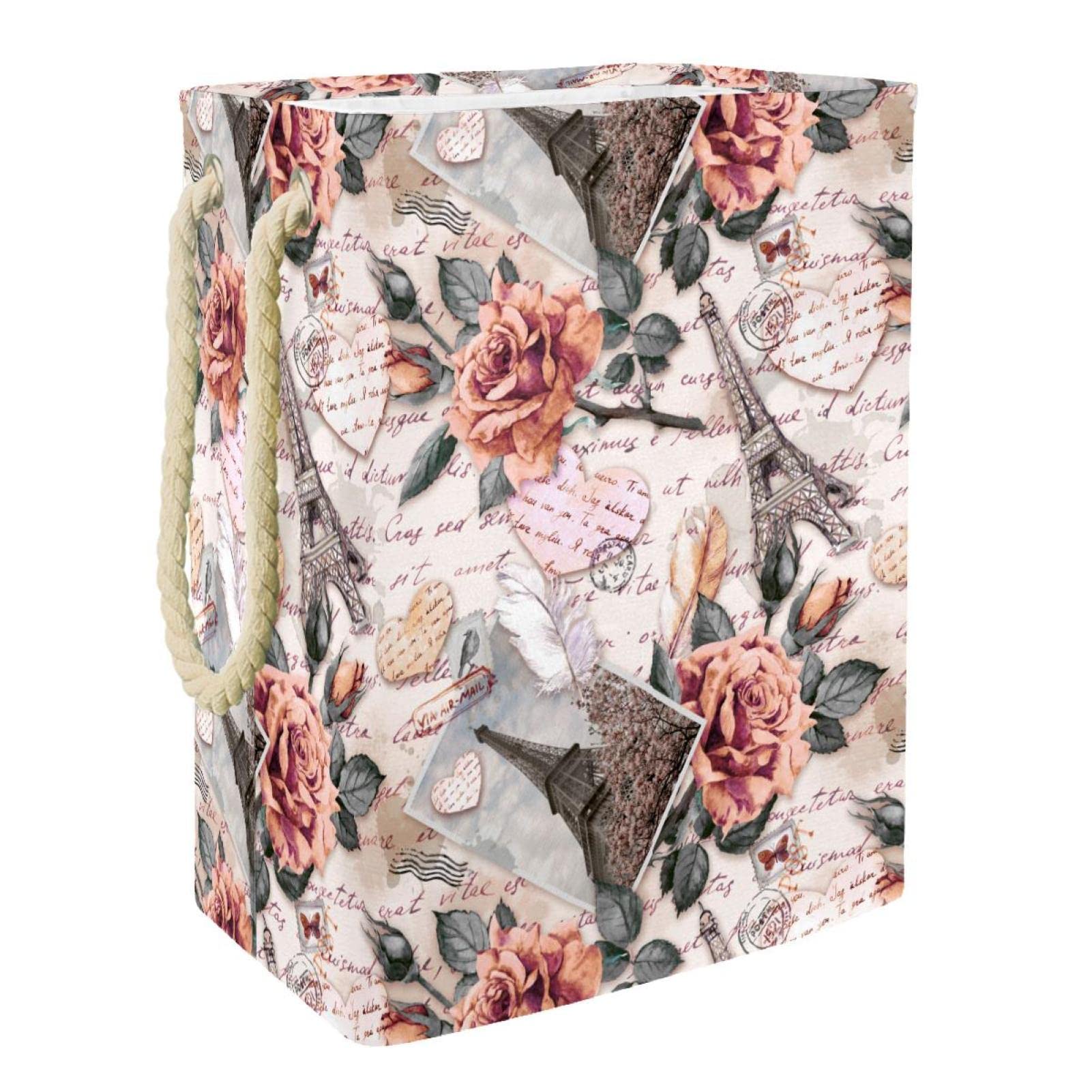 Panier de rangement vintage Tour Eiffel au design poétique raffiné