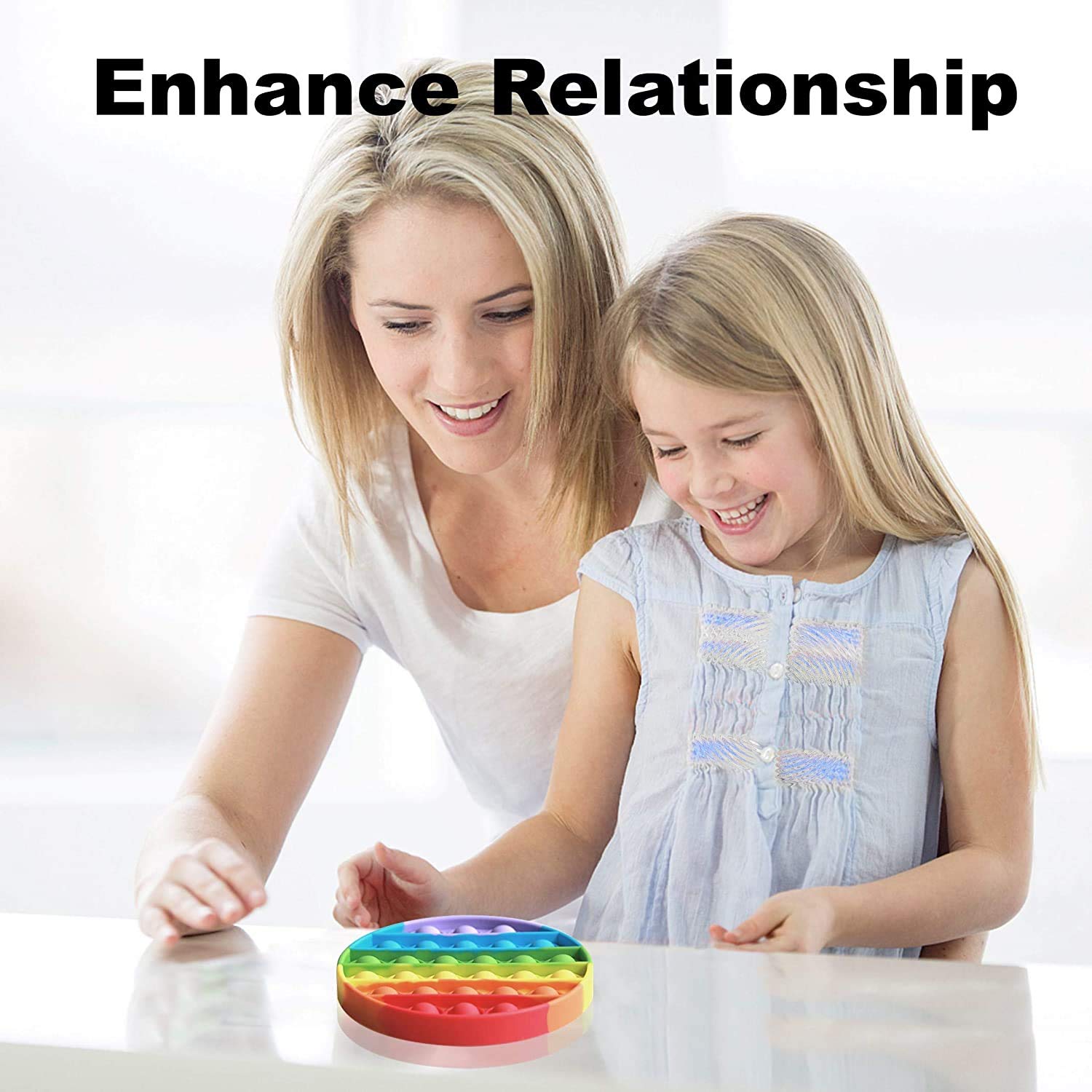 Steemjoey 40PCS Mini Pop Push It Fidget Toy Portachiavi Con Regalo Dell