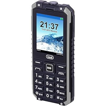 Trevi FORTE PLUS 80 Telefono Cellulare Antiurto da Lavoro, Impermeabile IP68, Tasto SOS, Grande Display LCD 2.4" con Comandi Semplici, Torcia Led, Bluetooth, Fotocamera, Batteria Lunga Durata, Grigio