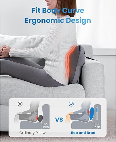 Miniatura 3 de BOB AND BRAD Masajeador de espalda con calor y control remoto, EZBack Plus Masajeador de cuello con cable para aliviar el dolor de tejido profundo,