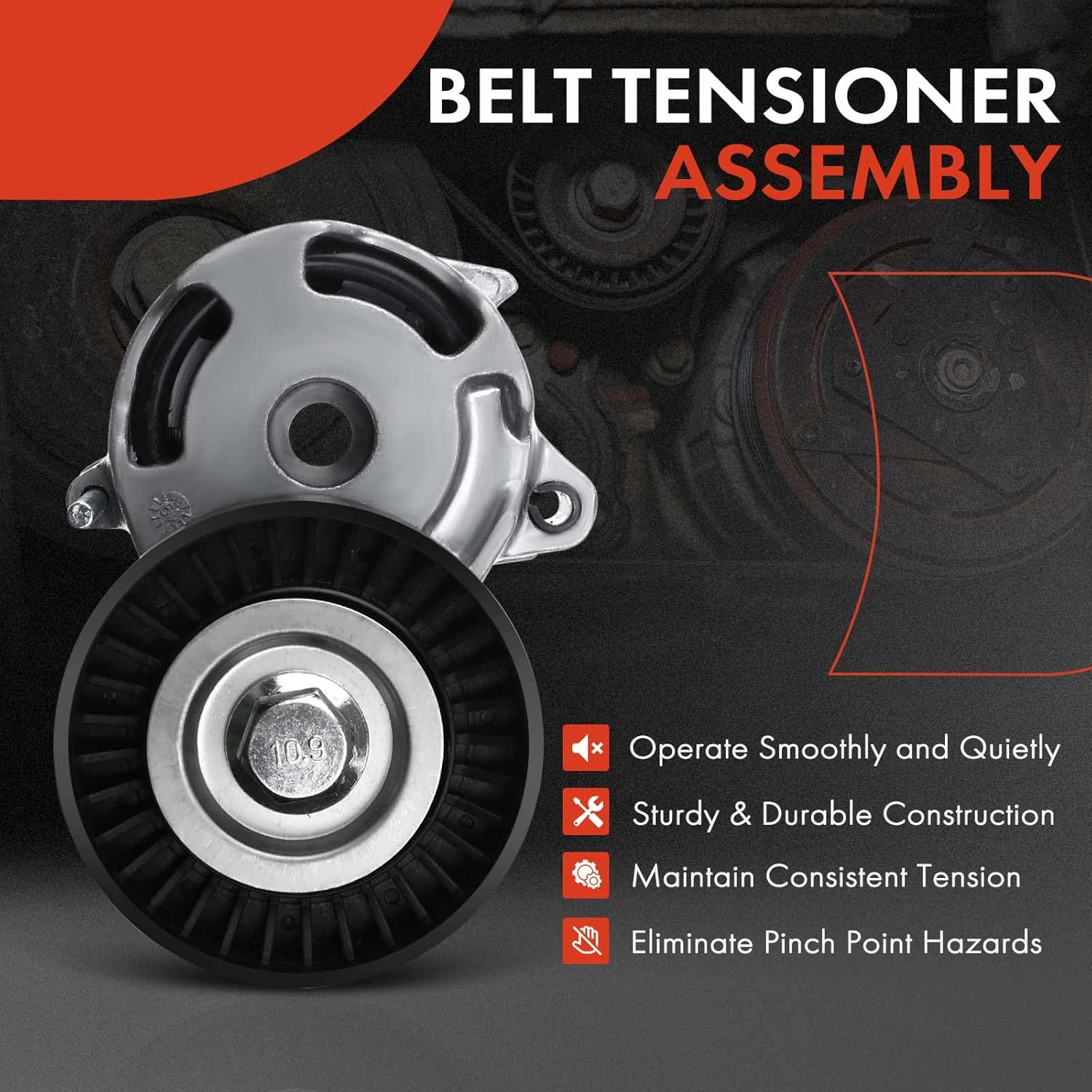 A-Premium Belt Tensioner Assembly with Pulley Compatible with Subaru Forester 2011-2018, Impreza 2012-2015, Legacy 2013-2019, Outback WRX, Replace# 23769AA040, 23769AA05A