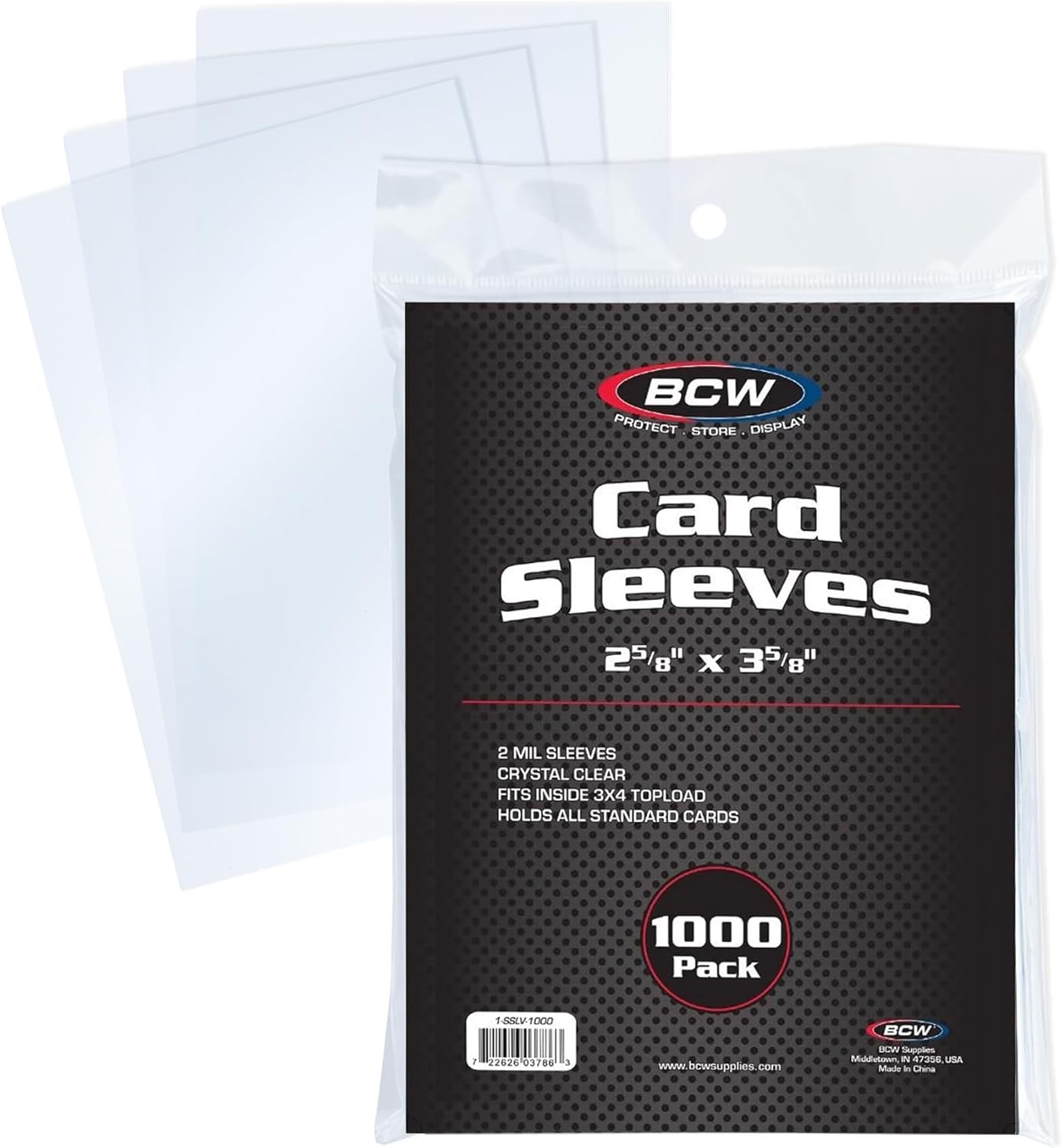BCW Penny Sleeves 1000 Pack - Crystal Clear Acid-Free Trading Card Sleeves for Pokemon, MTG, Sports Cards 2-5/8 x 3-5/8
