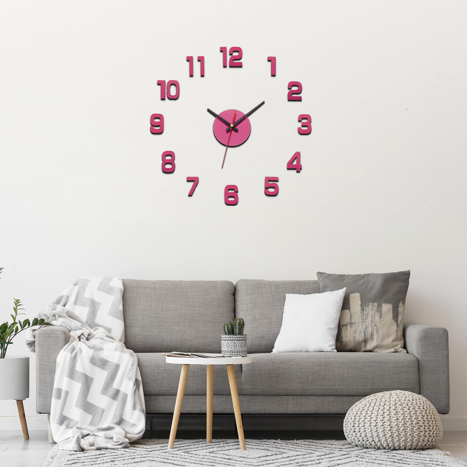 Horloge murale moderne sans cadre grand miroir acrylique à quartz silencieux