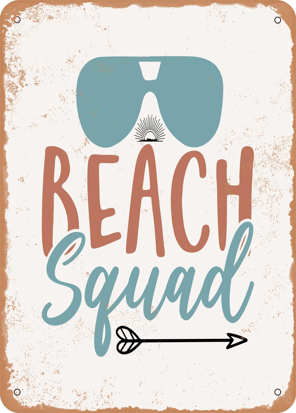 Miaomansenstore Metal Sign - Beach Squad - 4 - Vintage Look Home Decor