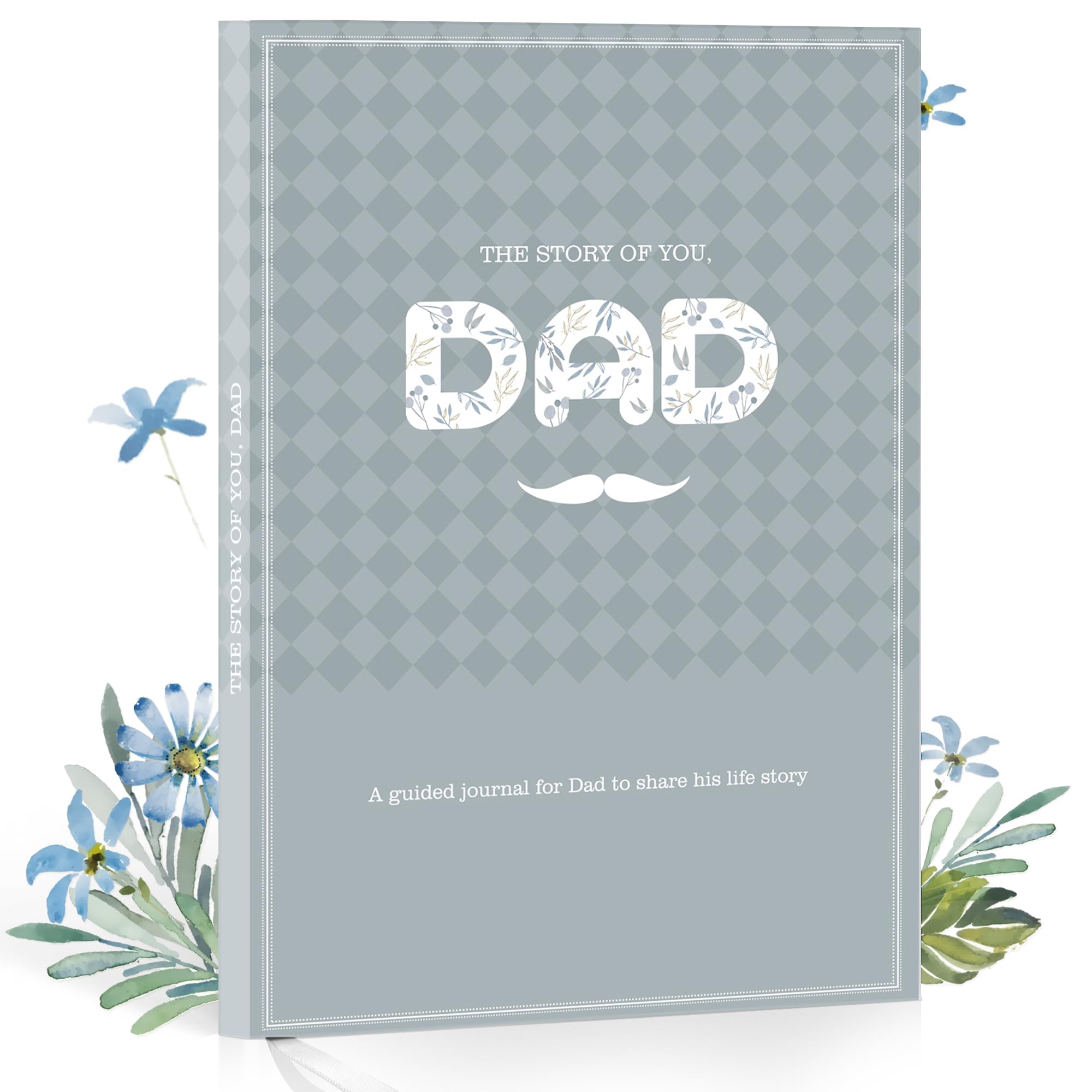 Hyggartn Father’s Day Gift for Dad/from Daughter or Son/Guided Memory Journal/Keepsake Book/Birthday Christmas Gift (Blue)
