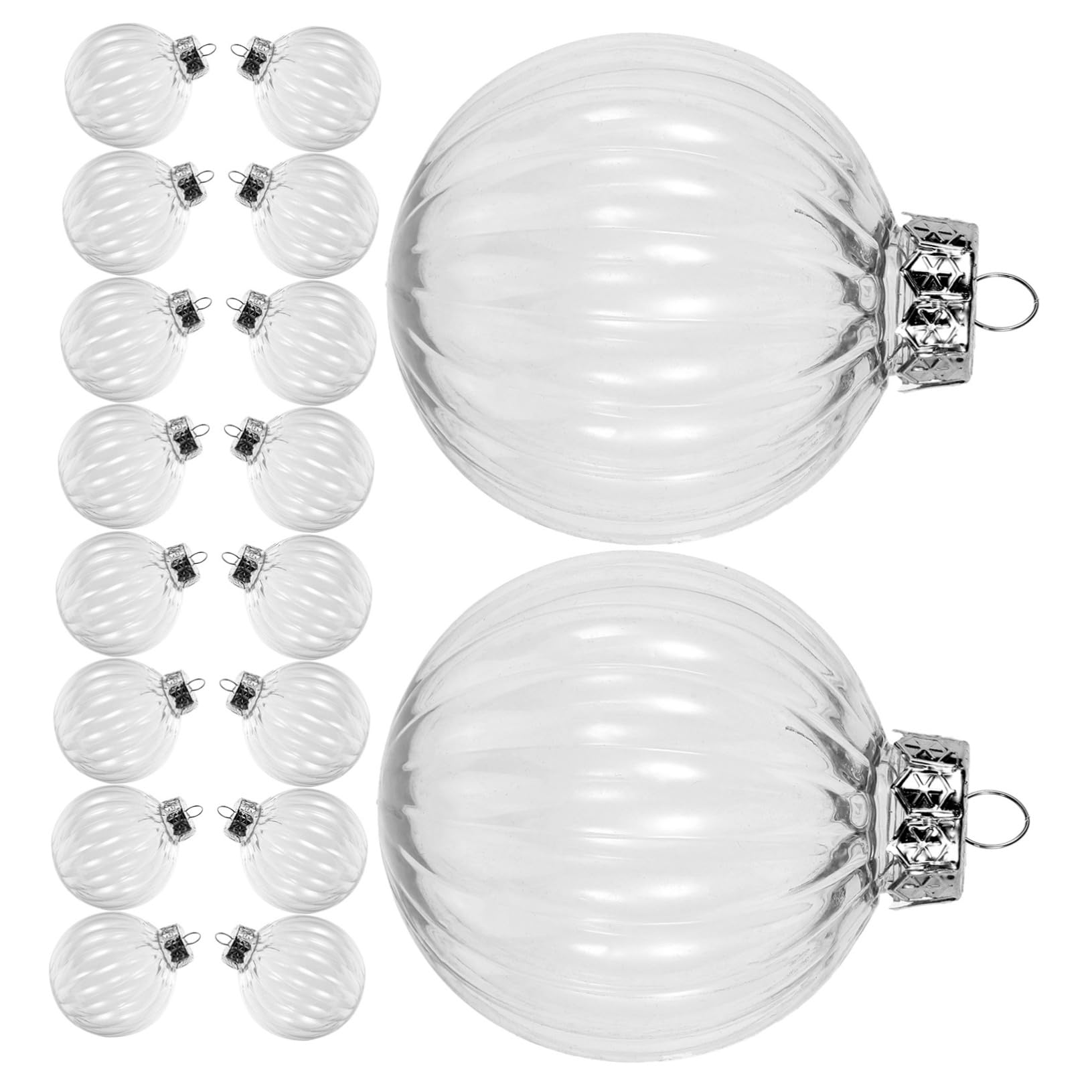 TOPBATHY 20 Bolas De Navidad Azul Adornos De Bolas De Vidrio De Plástico Transparente Decoración Navideña