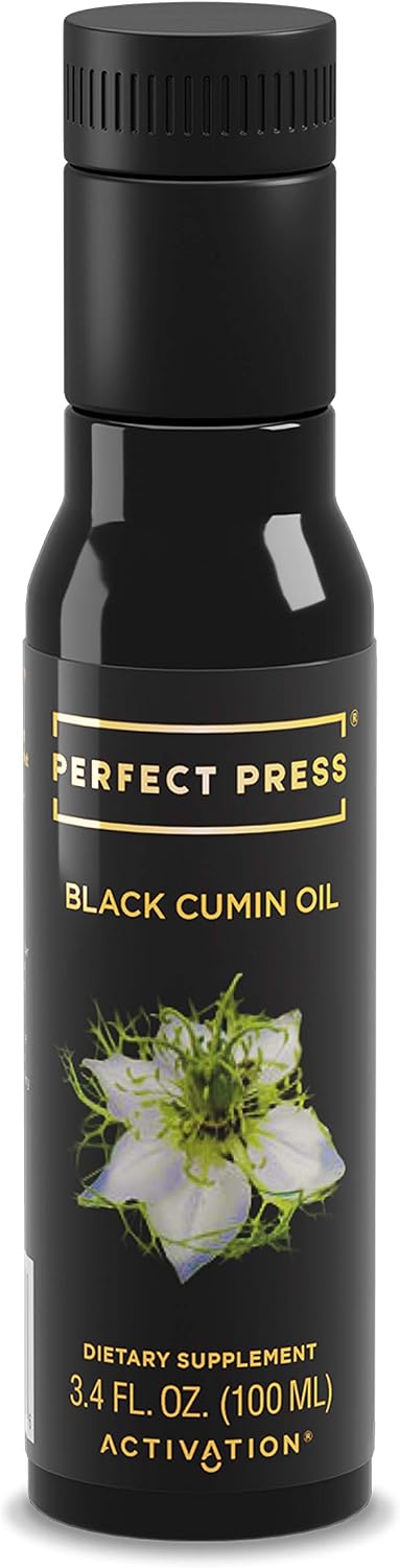 ACTIVATION Products, Perfect Press Black Cumin Seed Oil – Vegan, Organic and Gluten Free Pure Nigella Sativa - Digestive Support, Immune System Booster, Loaded with Vitamins B1 B2 B3, 100ml