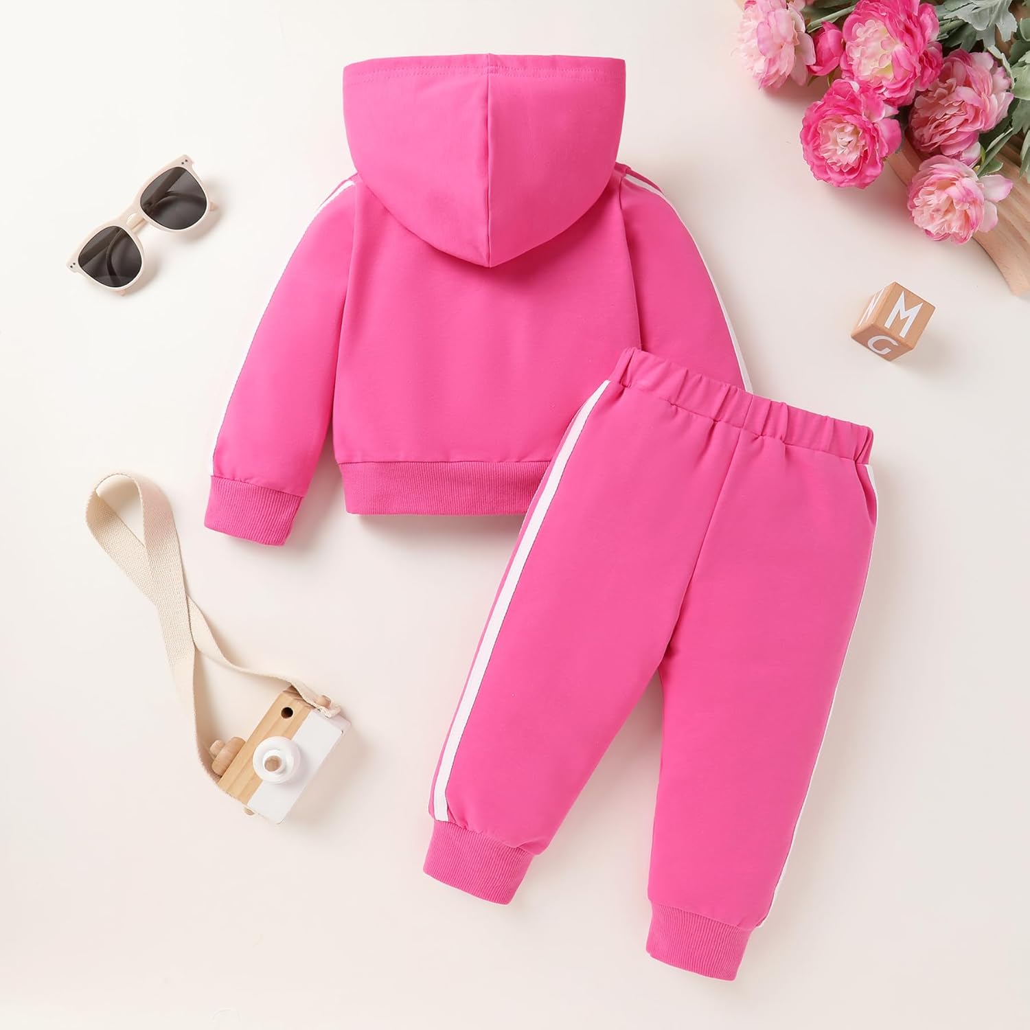 YOUNGER TREE Toddler Baby Clothes Girl Boy Fall Winter Outfits Long Sleeve Hoodie Top and Long Sweatpants Set Sweatsuit - Image 3