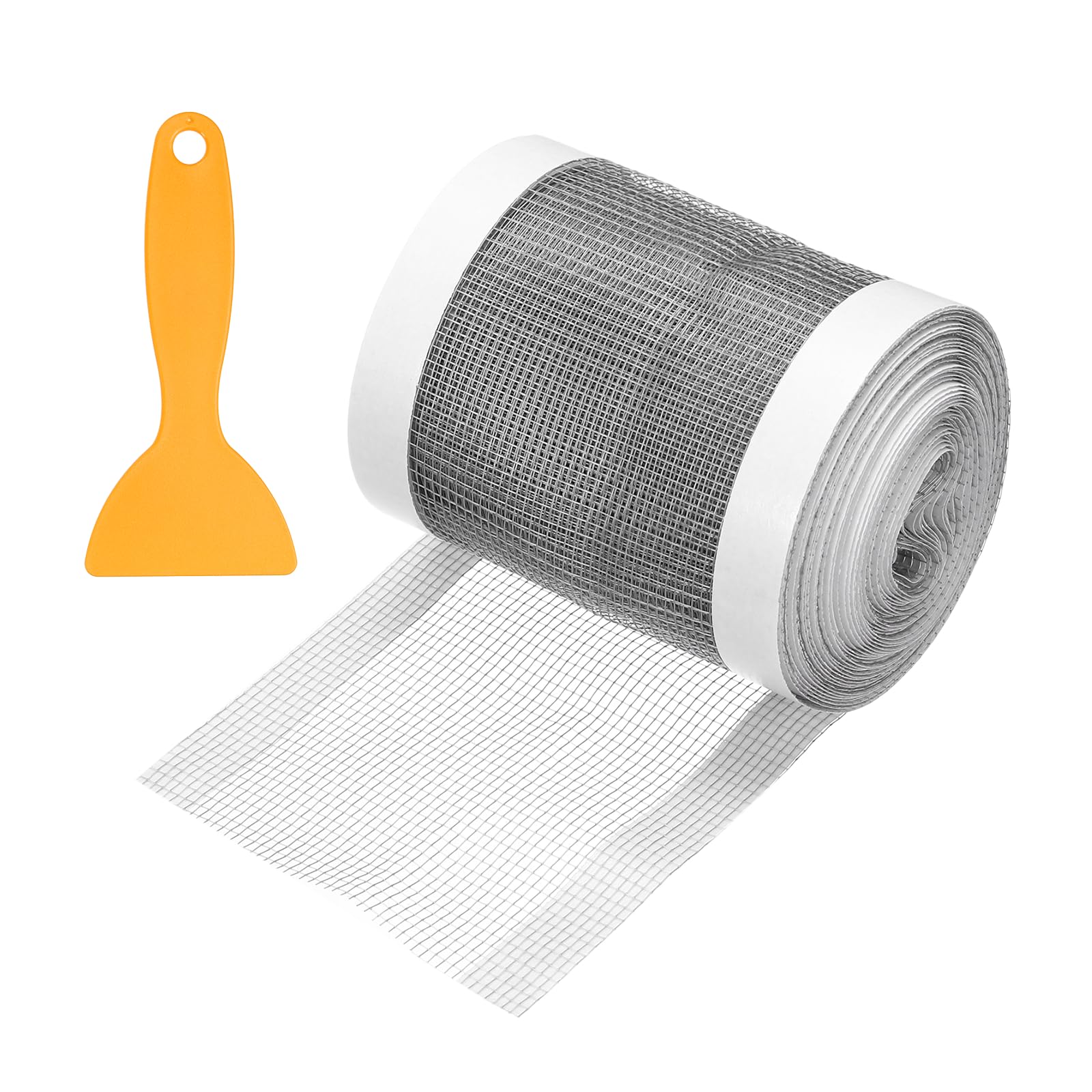 sourcing map 2Pcs Disposable Shower Drain Cover Hair Catcher, 7cm x 5m Self Adhesive Mesh Hair Stopper with Removal Tool for Bathroom Kitchen Linear Drain