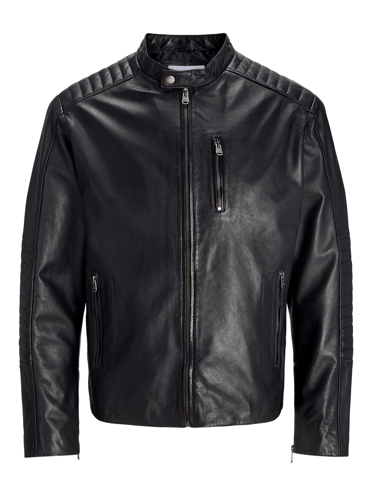 JACK & JONES Leather Jacket Leather Jacket Black XXL Black XXL