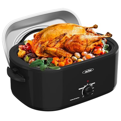 Sunvivi Electric Roaster, 26 Quart Electric Roaster Oven with Self-Basting